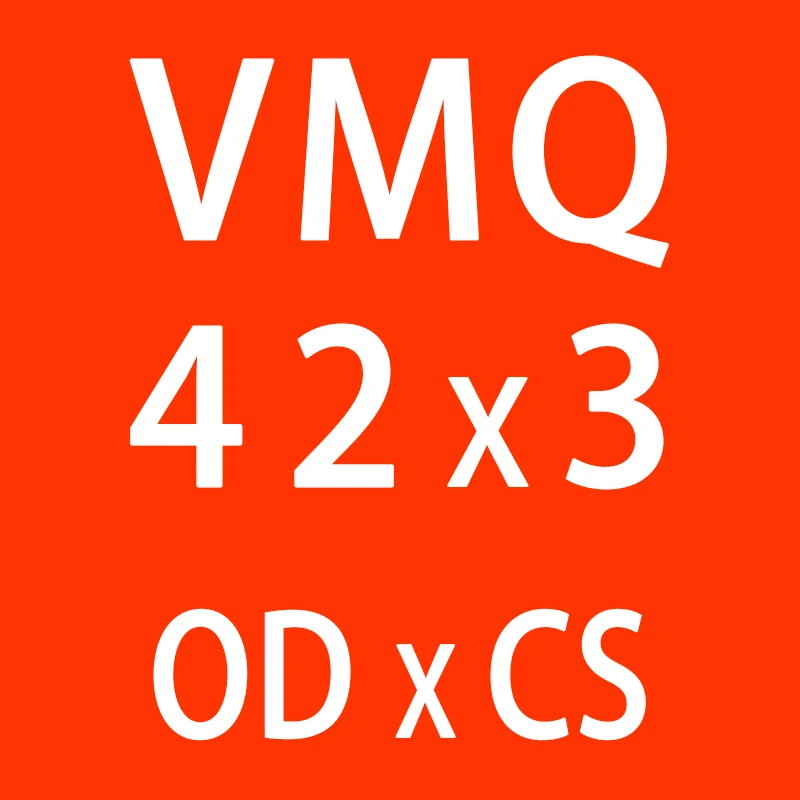 5 шт./партия, красное Силиконовое кольцо/VMQ уплотнительное кольцо 3 мм Толщина OD 41/42/43/45/48/50*3 мм резиновое уплотнительное кольцо уплотнительные кольца шайба - Цвет: OD42mm