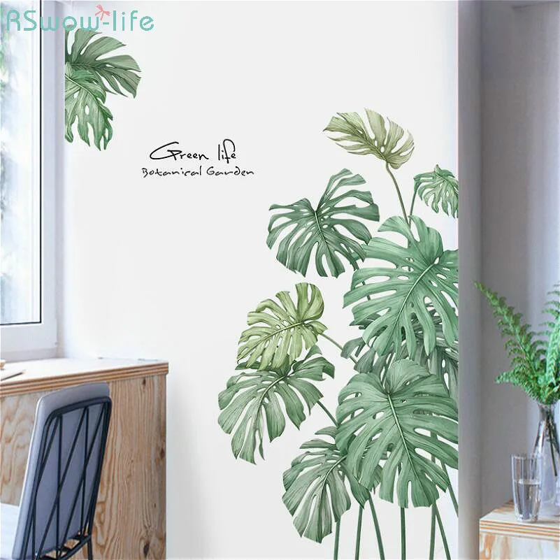 

Creative DIY Plant Refrigerator Wardrobe Living Room Entrance Wall Tile Decoration Bedroom Layout Bathroom Decor PVC Pastoral