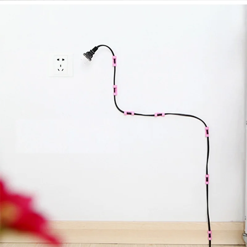 20pc Desktop Wall Wire Fixing Wire Buckle Line Buckle Route Fixed Buckle Cable Clip