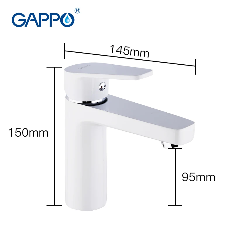 Günstige Gappo weiß küche armaturen Weiß Bad Becken Wasserhahn Leuchte Messing Moderne Waschbecken Tap Wc Wasser Becken Waschbecken Wasserhahn Bad Waschbecken