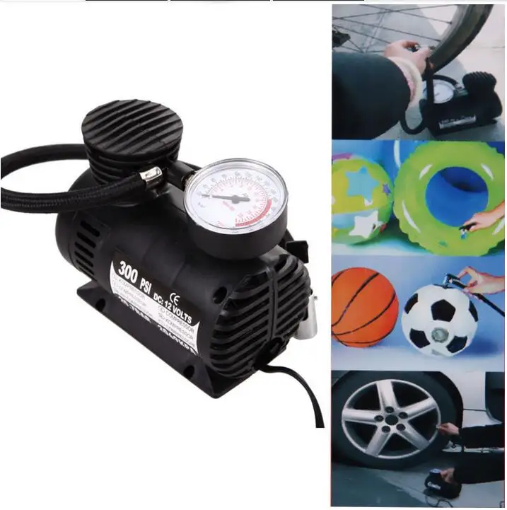 Portable Car Bike Tyre Air Inflator 12V 300PSI Car Tire Tyre Inflator