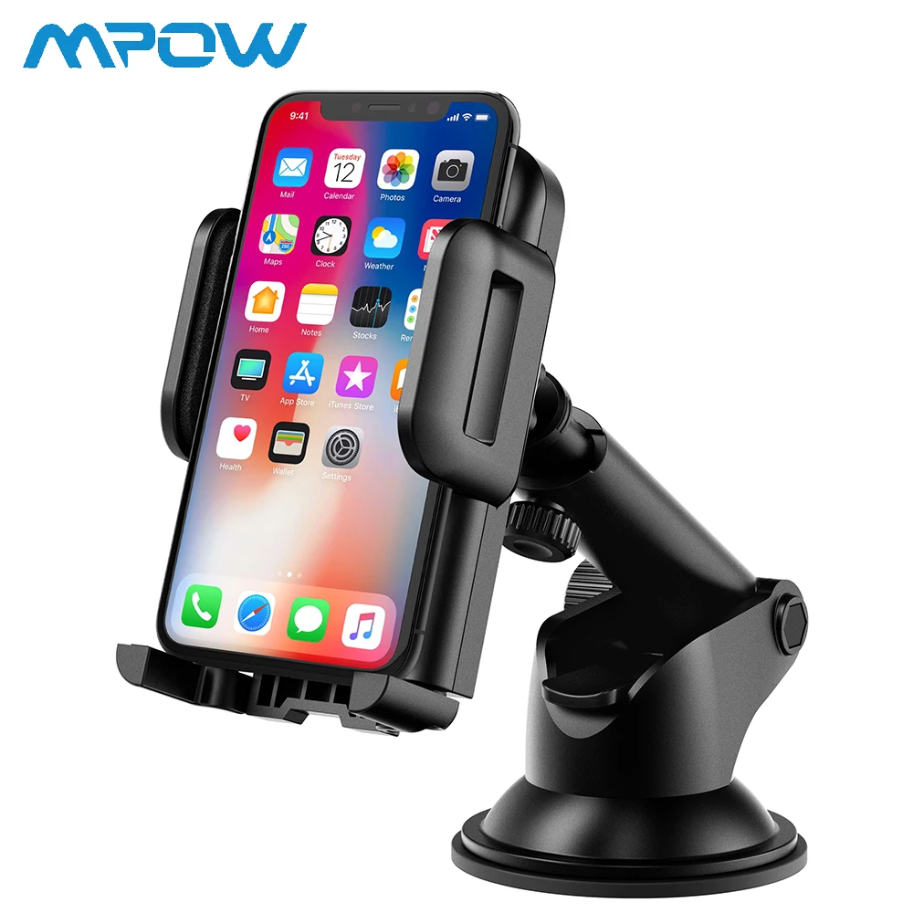 

Mpow 4-6 inch Adjustable Dashboard Cellphone Car Mount Universal Car Phone Holder Stand with Strong Sticky Pad For iPhone XS/X/8