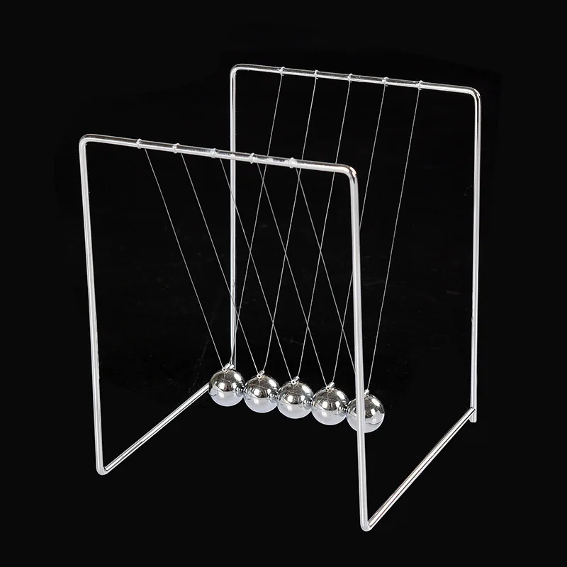 

2018 Stainless Square Newton's Cradle Steel Balance Ball Physics Science Pendulum Desktop Crafts Home Office Decoration Gifts