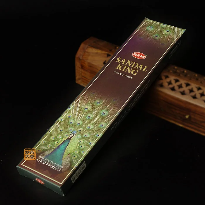 

King Peacock sandalwood incense,Rich aroma lasting Brighten the mood Increase positive energy,20 incense sticks