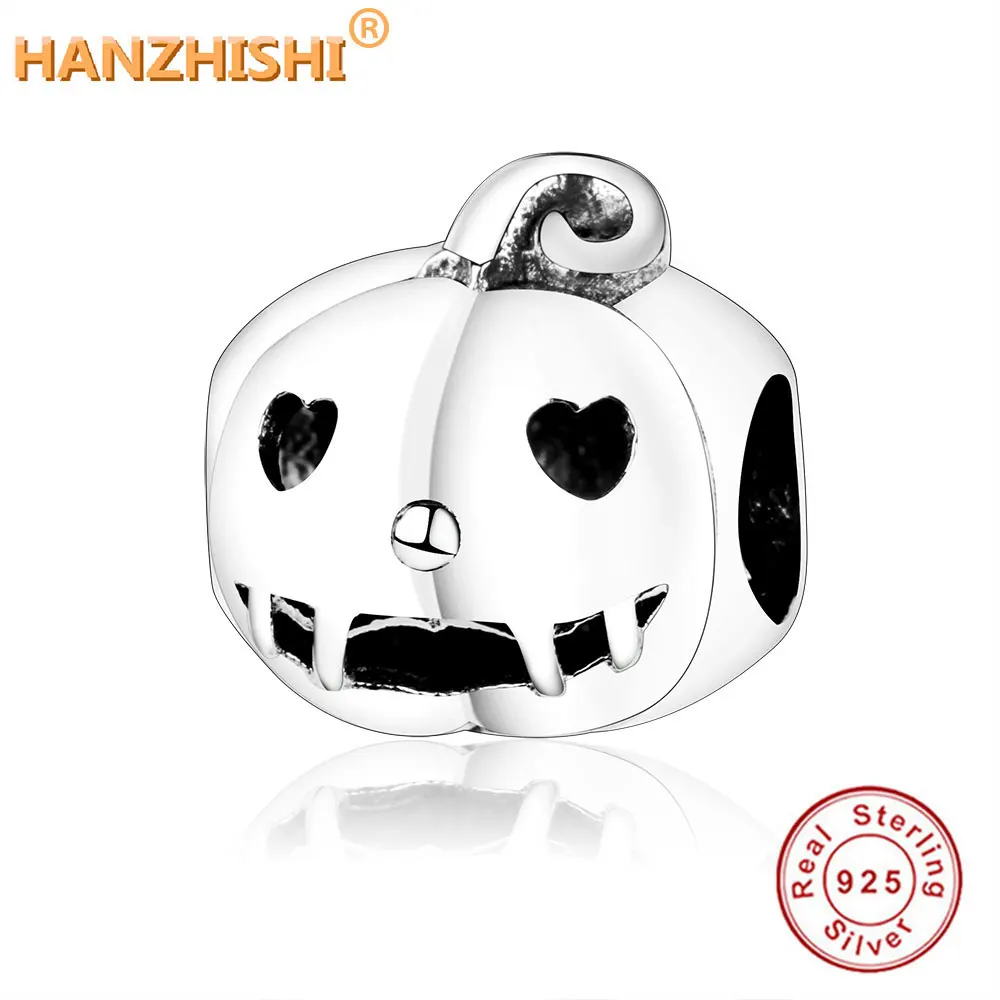 

Fit Original Pandora Charm Bracelet 925 Sterling Silver Pumpkin Charms Beads DIY Jewelry Making Berloque 2018 New Halloween Gift