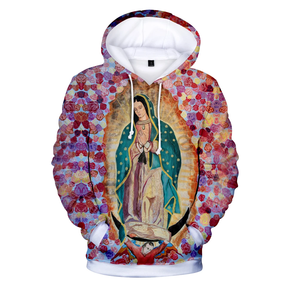 2018 hour Lady of Guadalupe 3D крутые толстовки Модные осенние модные теплые популярные с