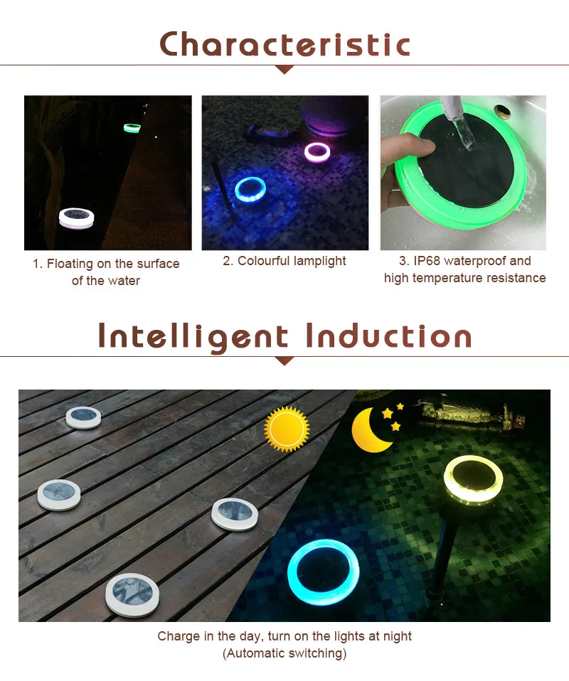 Luzes da Noite Solar Piscina Controle Remoto 16 Cores Flutuante Paisagem Lagoa Luzes Subaquáticas Lâmpada Led Luz Rgb 21 Solar led piscina luz rgb controle remoto