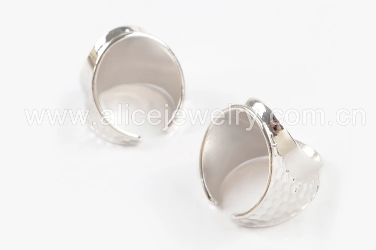Configurações do Anel Moldura em Branco do Anel da Cor de Prata com as Decorativas da Joia do Teste Borosa Novas Descobertas Padrão Pj087-s 20 Pçs 6 Cheap Componentes p joias