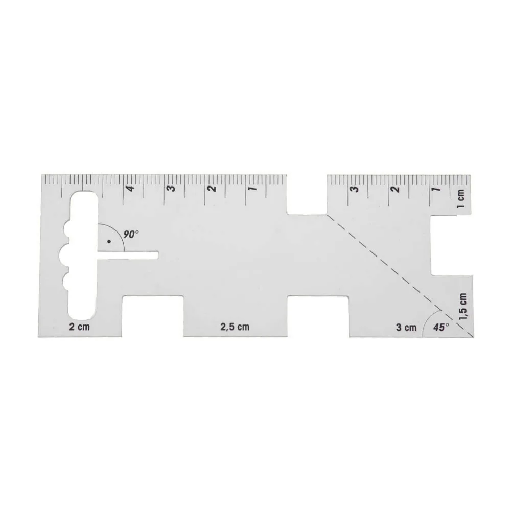 DIY Plastic Sewing Ruler Patchwork Thickness Ruler Measuring Gauge