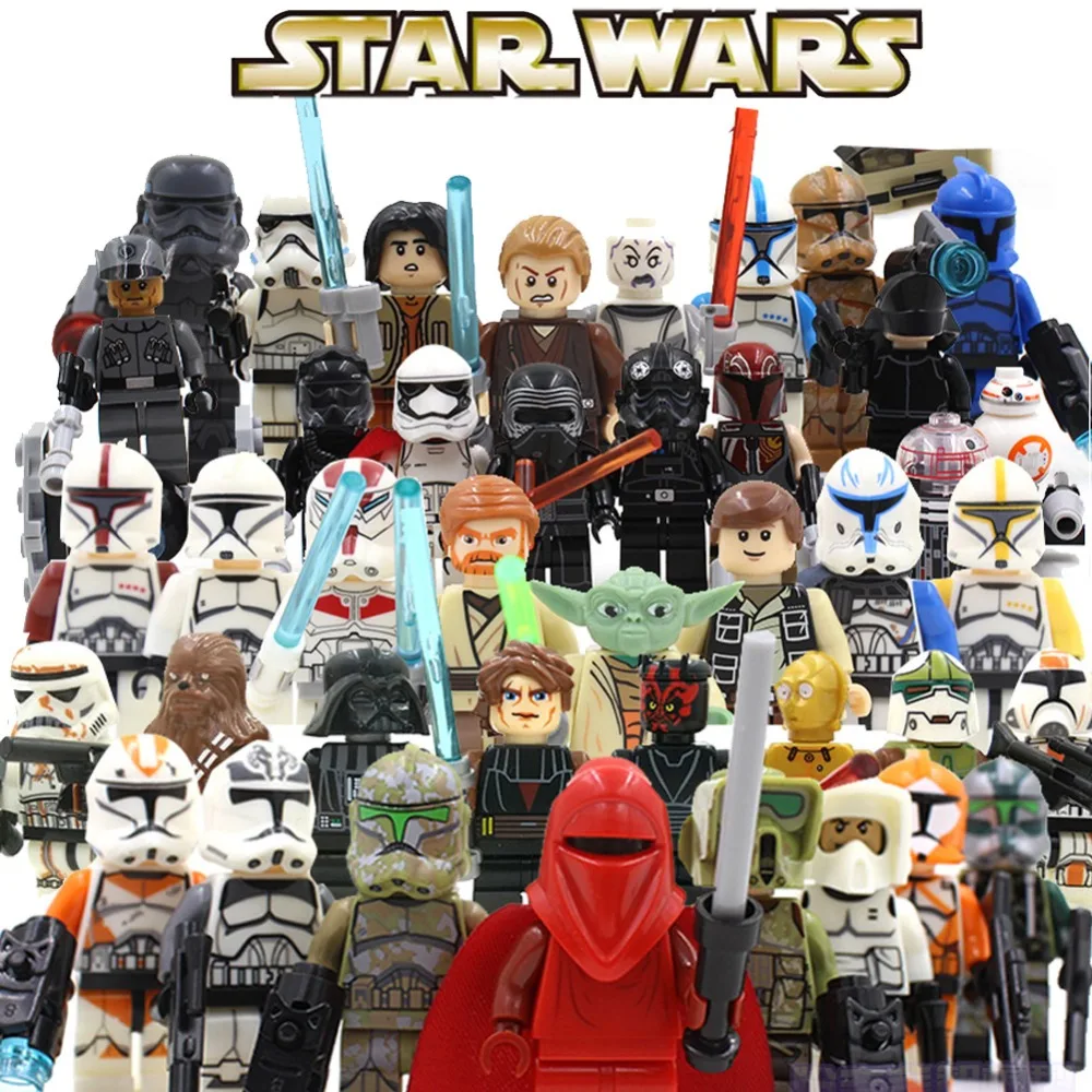 

Hot LegoINGly star wars set Building Blocks starwars Vader Yoda Han Solo Mini brick star war Figures toys for kids