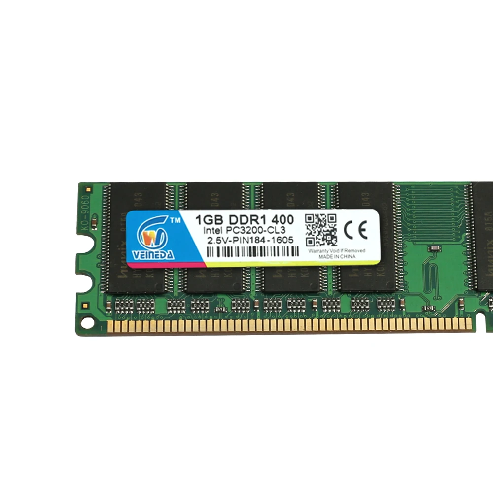 VEINEDA новая оперативная память DDR1 400 pc3200 1 ГБ DIMM поддержка ddr 333 pc2700