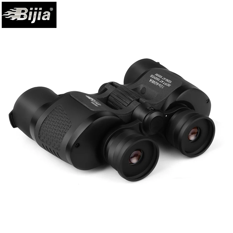 BIJIA 10X40 широкоугольный охотничий спортивный телескоп Профессиональный бинокль Высокое разрешение жизни водонепроницаемый