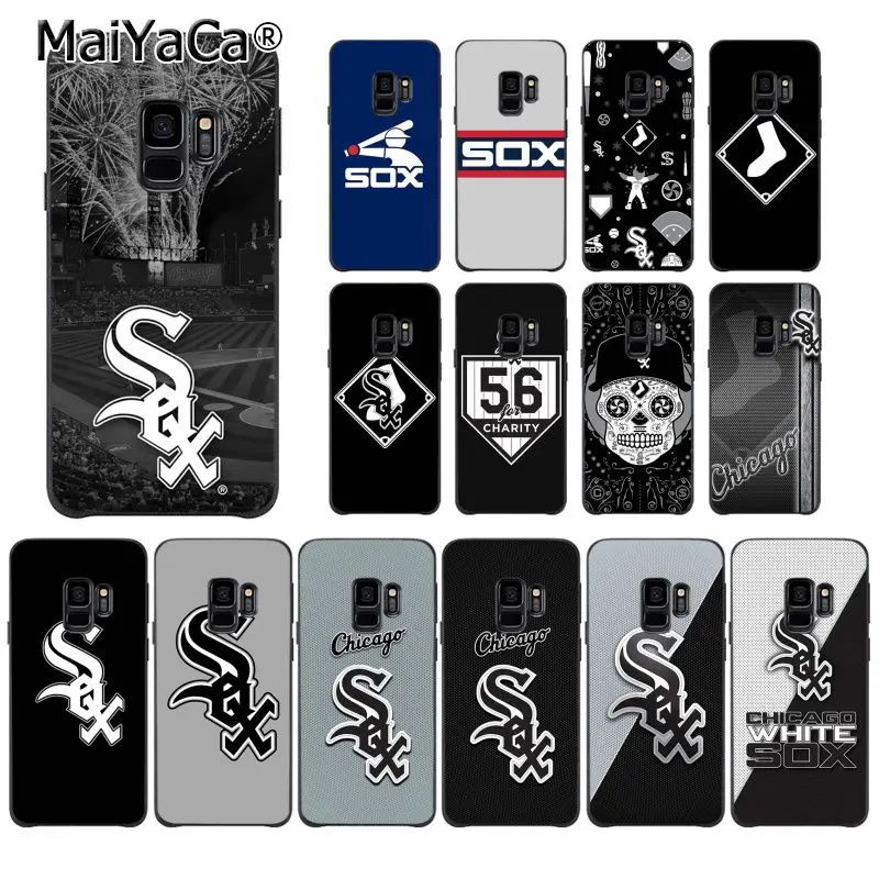 

MaiYaCa Chicago White Sox TPU Soft black Phone Case Cover for Samsung S9 S9 plus S5 S6 S6edge S6plus S7 S7edge S8 S8plus