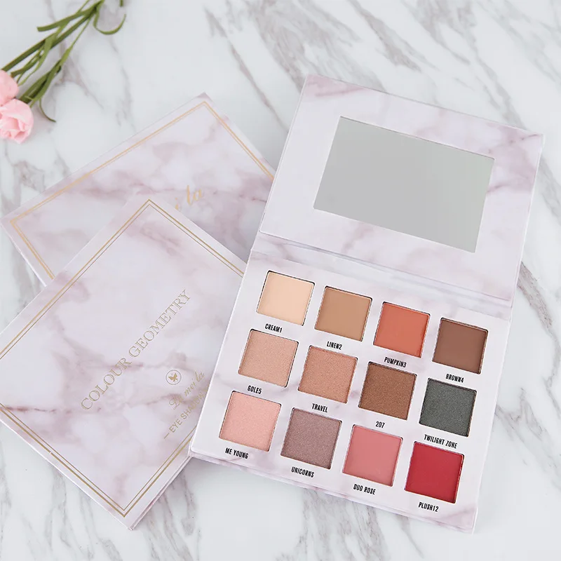 

lameila Eyeshadow Palette 12Colors Matte Eye shadow Fashion Glitter Eyeshadow MakeUp set Korean Style Cosmetics