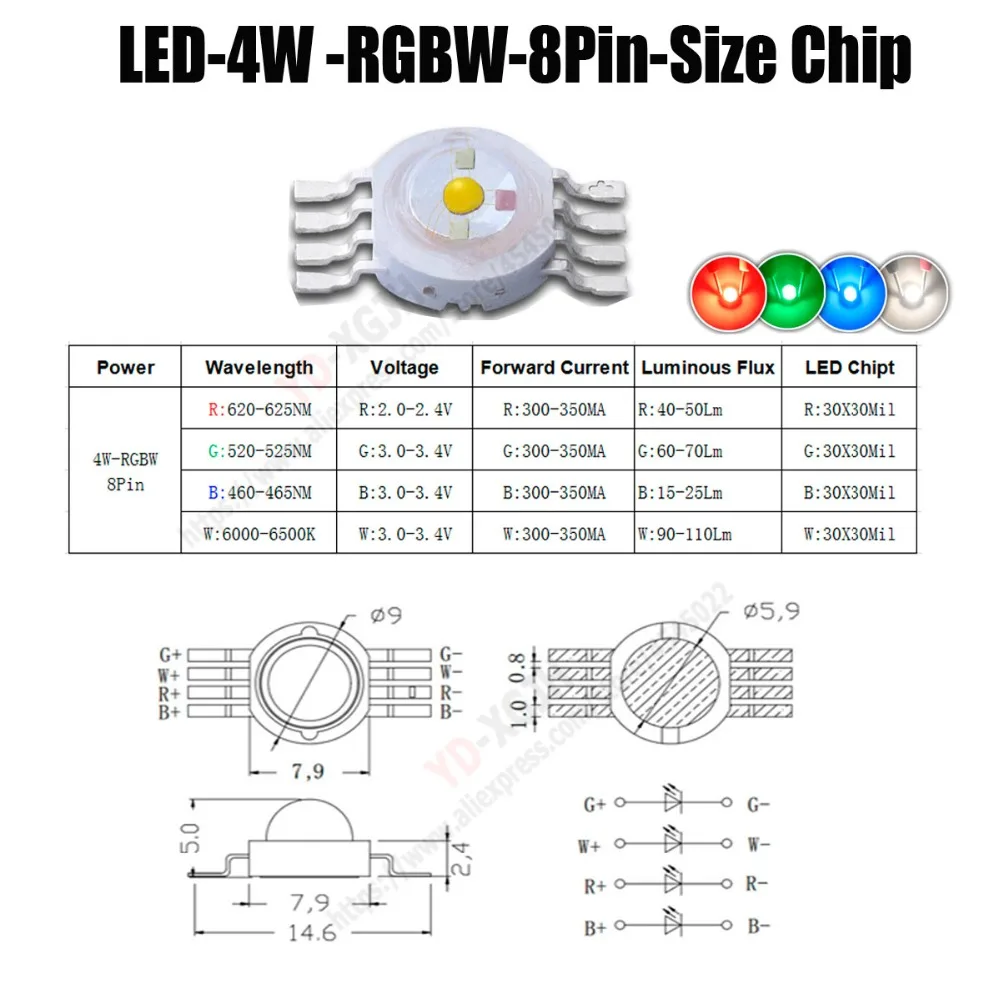 4W-RGBW-8Pin尺寸图