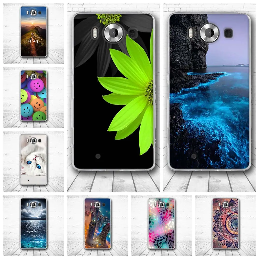 Для Coque Microsoft Lumia 950 чехол 3D Skim задняя крышка Силиконовый ТПУ мягкий для Nokia чехлы