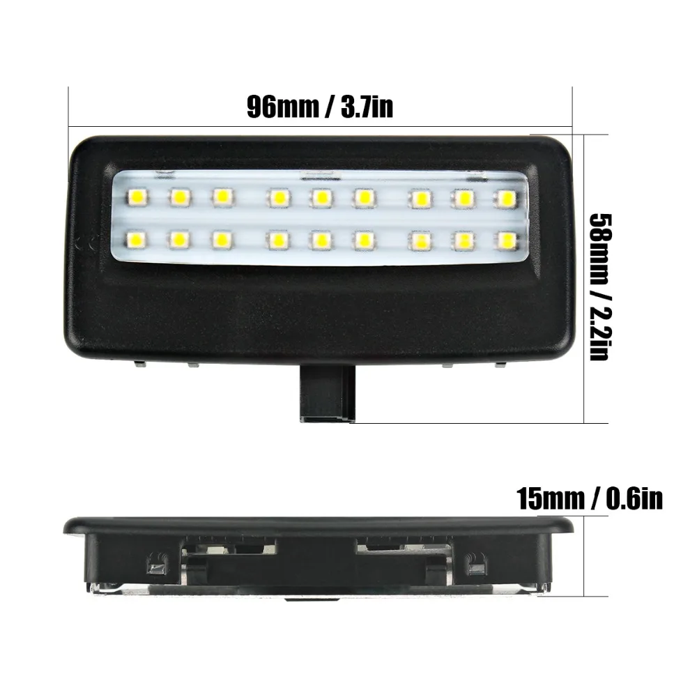 2 шт. автомобиля Интимные аксессуары 18 светодиодный косметическое зеркало, лампа для BMW F10 F11 F07 F01 F02 F03 светодиодный Лампы для чтения лампы автомобиль-Стайлинг Авто Запчасти