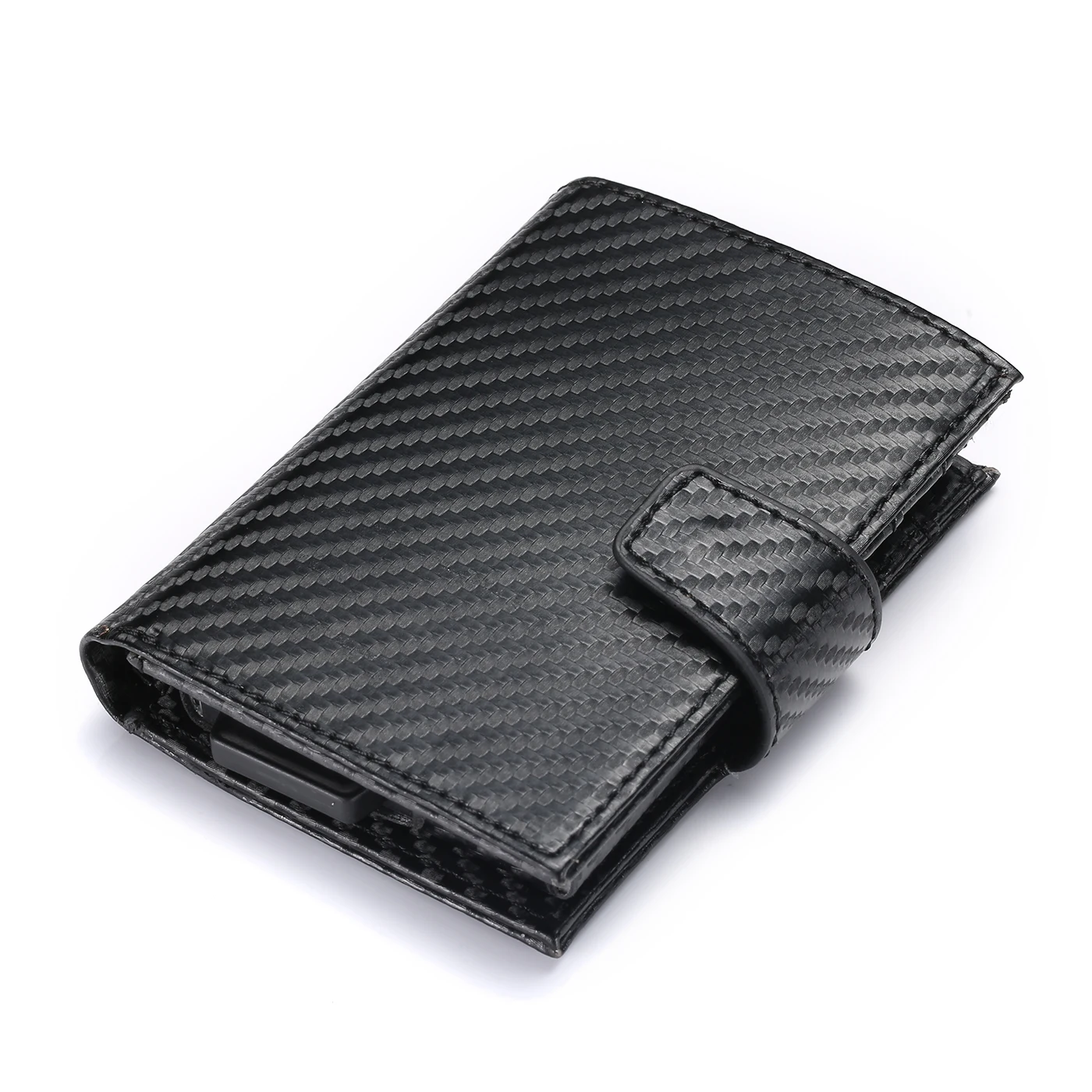 BISI غورو 2019 الذكية محفظة الذكور RFID حامل بطاقة الألومنيوم سبائك المعادن محفظة بطاقة الائتمان الحماية ضد السرقة الرجال التلقائي بطاقة حالة