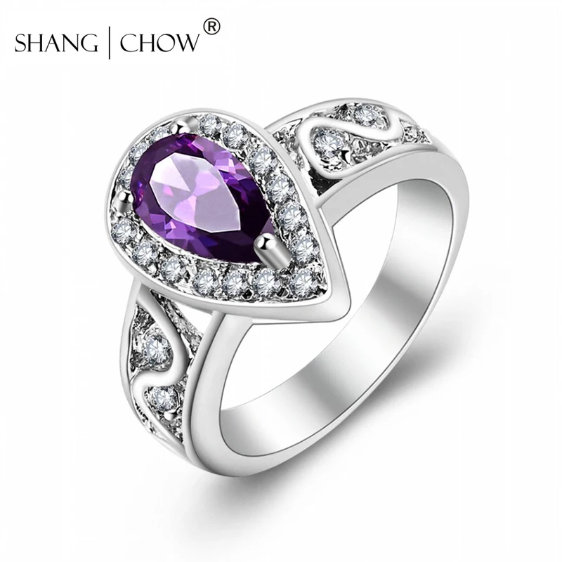

Stunning Fashion Jewelry Purple Quartz Stone 925 Sterling Silver Ring for Women Career Wear Gift Accessories
