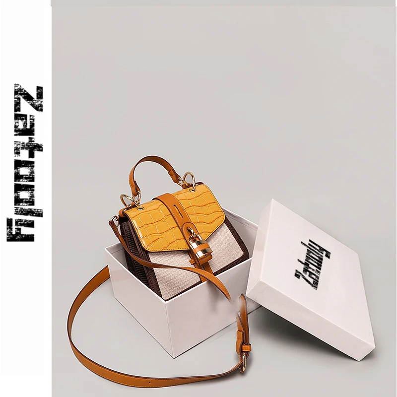 

bag for women's bag Fashion Female Square Bag 2018 New Quality Women's Designer Handbag Rivet Lock Chain Shoulder Messenger bags