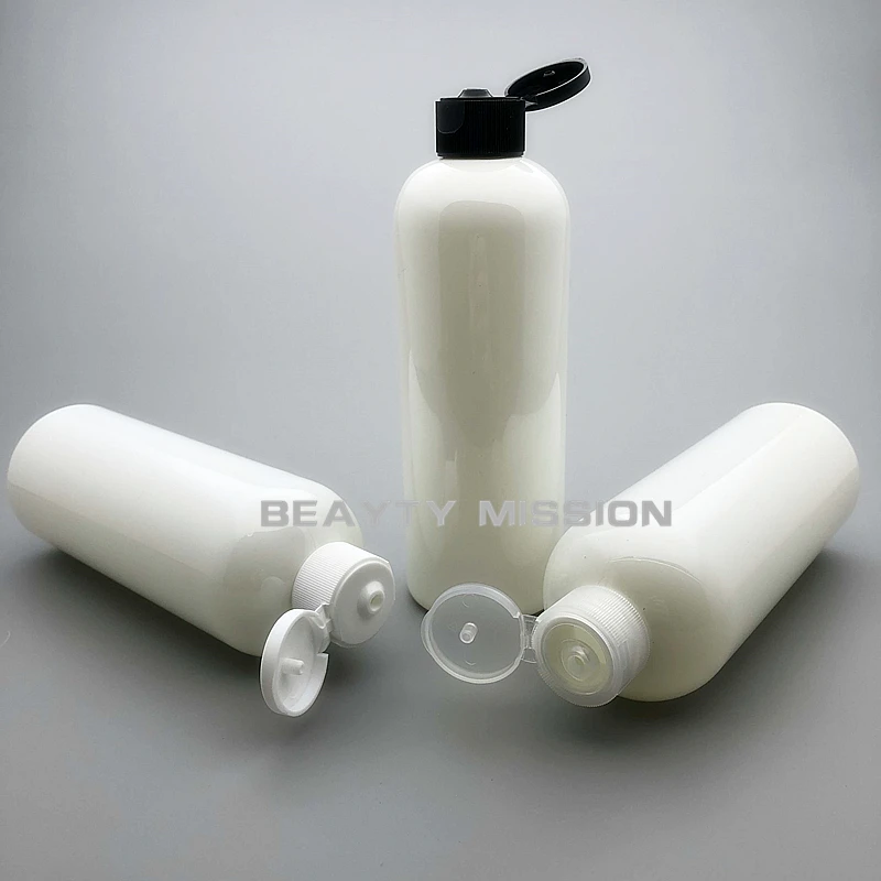 BEAUTY MISSION 20 шт 300 мл Белый флип-колпачок флакон для эфирного масла крем для упаковки образцов контейнер пластиковый косметический пустой флакон