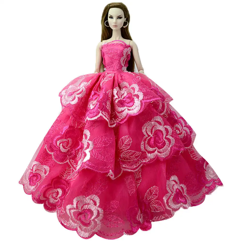 NK новейшая мода принцесса Кукольное свадебное платье Благородные вечерние платья для Барби аксессуары для кукол модный дизайн наряд подарок JJ