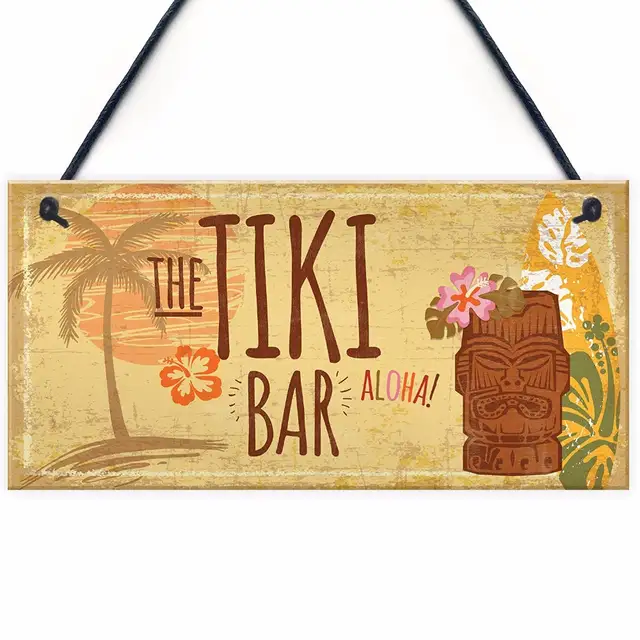 Online Shop Meijiafei The Tiki Bar Party Hanging Bar Pub Plaque