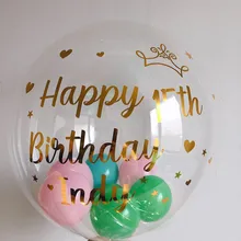 1 шт., золотистая, черная, Красная Наклейка для воздушного шара, украшение для свадьбы, дня рождения, вечеринки, сделай сам, имя, Рождество, День Святого Валентина, костюм для 1" 24" шаров