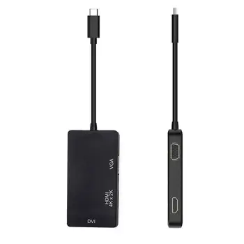 

Chenyang USB-C Thunderbolt 3 USB-C Type-C to 4K HDMI DVI VGA HUB Converter Cable