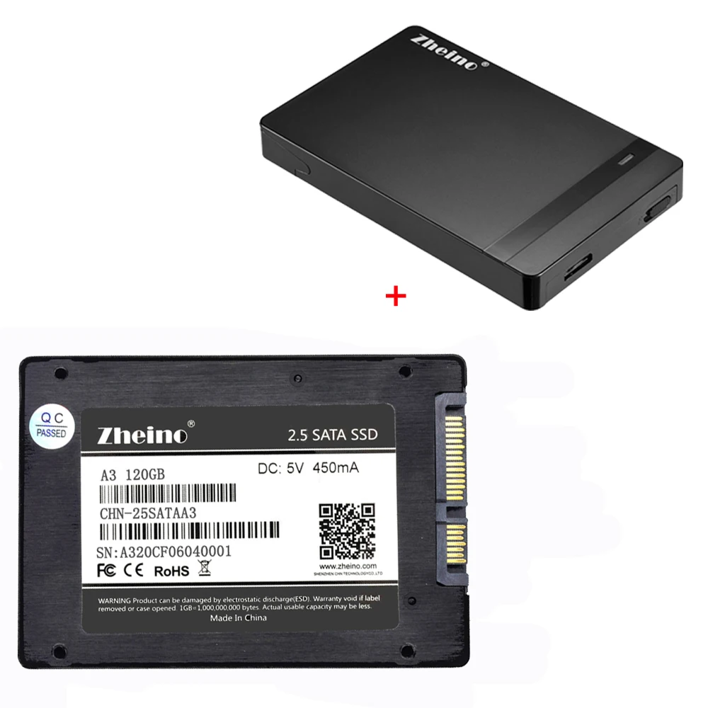 Zheino USB Externe SSD 120 GB/240 GB/360 GB/480 GB/128 GB/256 /512 GB Tragbare SSD SATA3 Solid State Festplatte Mit 2,5 ''hdd fall