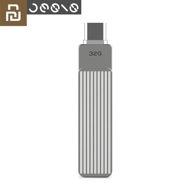 

Xiaomi Mijia JESIS Type-C USB Dual Interface Mobile Phone U Disk 120MB / SM1 360 Rotating Aluminum Alloy Material Smart APP