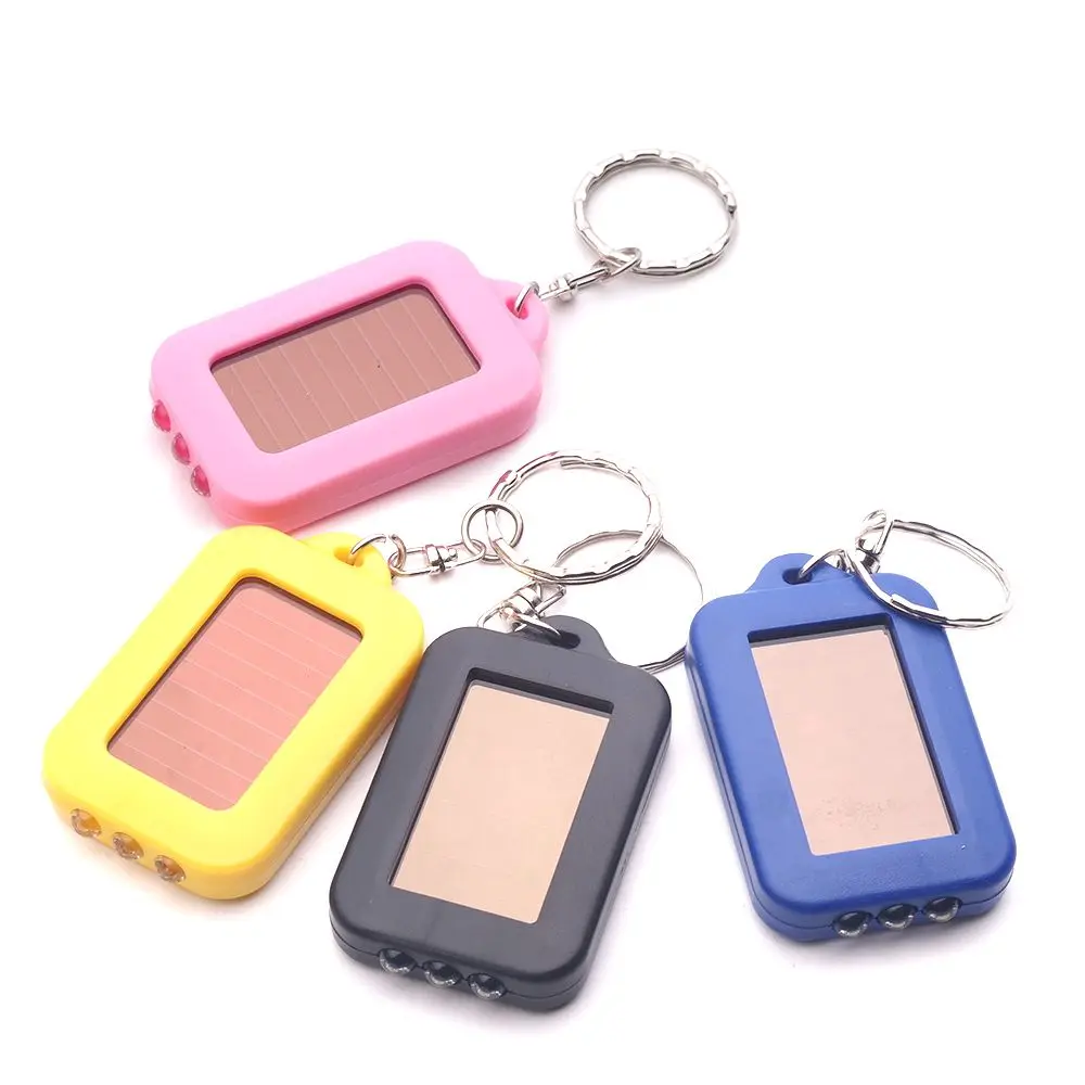

Portable Outdoor Solar Power 3 LED Light Keychain Keyring Torch Flashlight Lamps