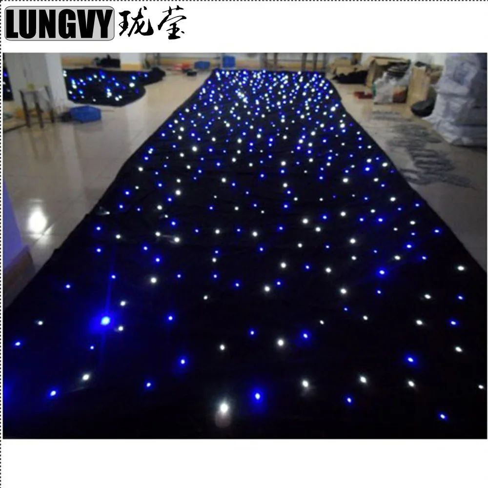 Free Shipping 3m*4m Led Star Curtain Stars Effect Starlit Sky LED Cloth Rgbw/Rgb/Bw For Wedding Stage Background | Освещение