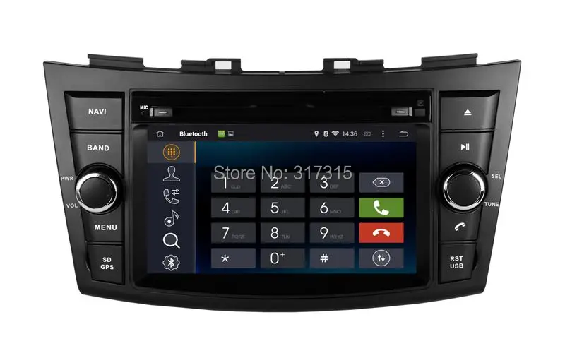 Perfect Android 5.1 Car DVD Player for Suzuki Swift 2011 2012 2013 with GPS Navigation Radio BT USB SD AUX Stereo WIFI 4Core 1024*600 2