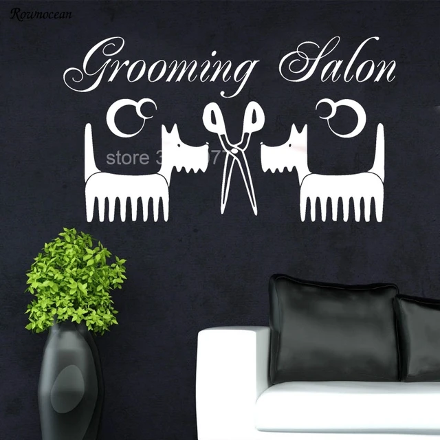 Buy ROWNOCEAN pet hairdressing window decal Dog