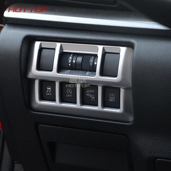 

Car Interior Headlight Switch Button Trim Decoration Cover Frame Decal Fit For Subaru XV 2018 Chrome ABS