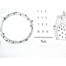 Одеяло для новорожденных фотоснимки, фотография Фон пеленка для младенцев белье для коляски обертывание фон ежемесячный рост номер печатных