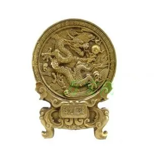 

Bronze statue copper brass mirror bronze mirror fortune dragon commercial accessories feng shui products
