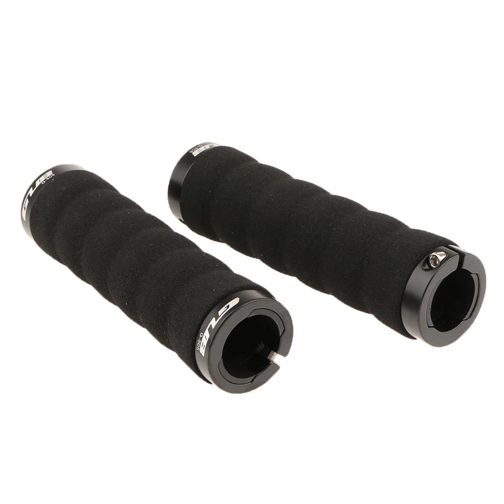 Soft BMX MTB Cycle Road Mountain Bicycle Scooter Bike Handle bar Rubber End Grip with Lock Rings