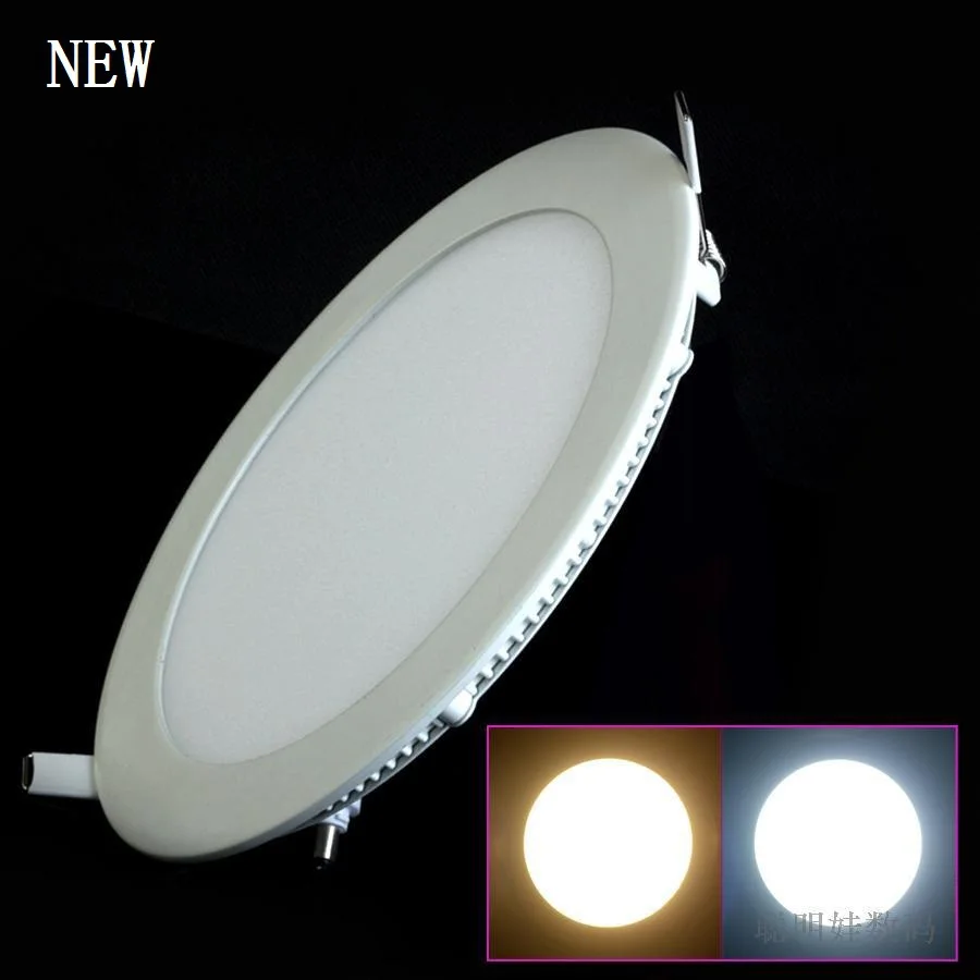 

Low Price!!3W 4W 6W 9W 12W 15W 25W LED Ceiling recessed downlight/round LED Panel Light 20pcs/lot DHL/Fedex Free shipping