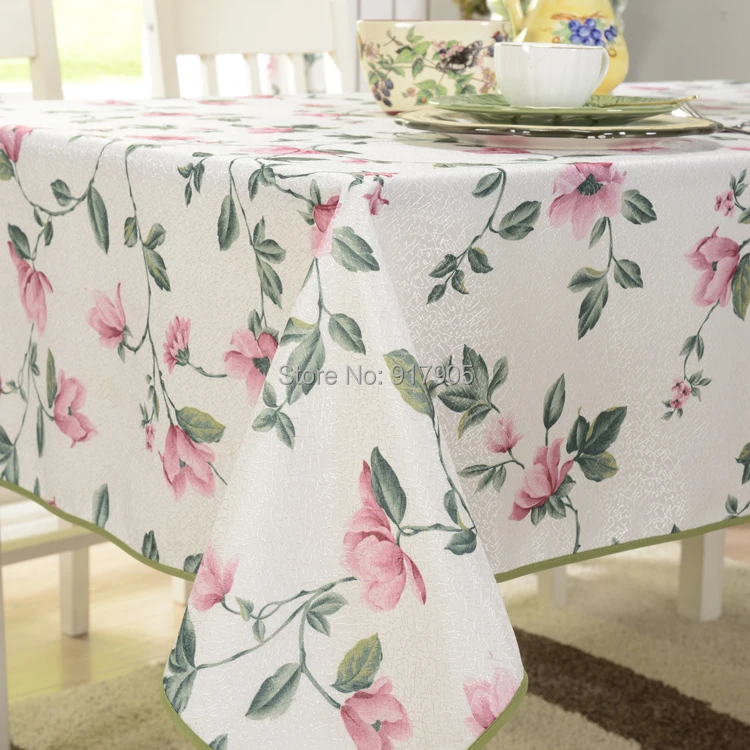 Elegant Vintage Floral Tablecloths Romantic Pink Vintage Table Cover