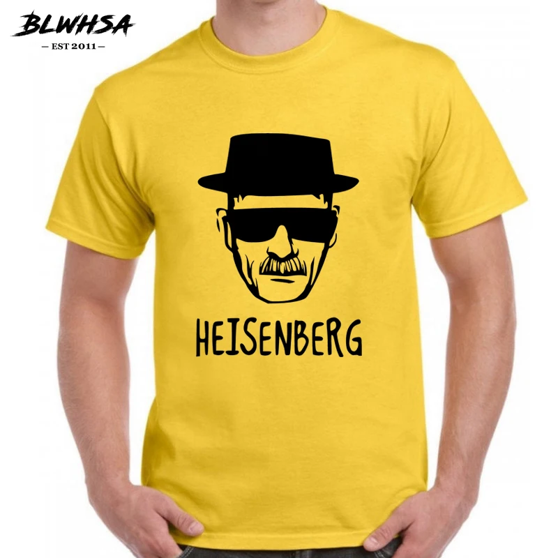 BLWHSA Breaking Bad Heisenberg, забавная Мужская футболка, высокое качество, хлопок, Круглый ворот, короткий рукав, модные, с принтом, мужские футболки