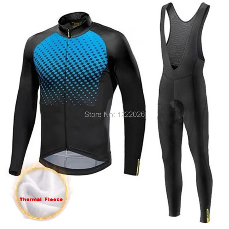 Invierno для велоспорта Mavic Джерси Велоспорт набор зимний термальный флис с длинными