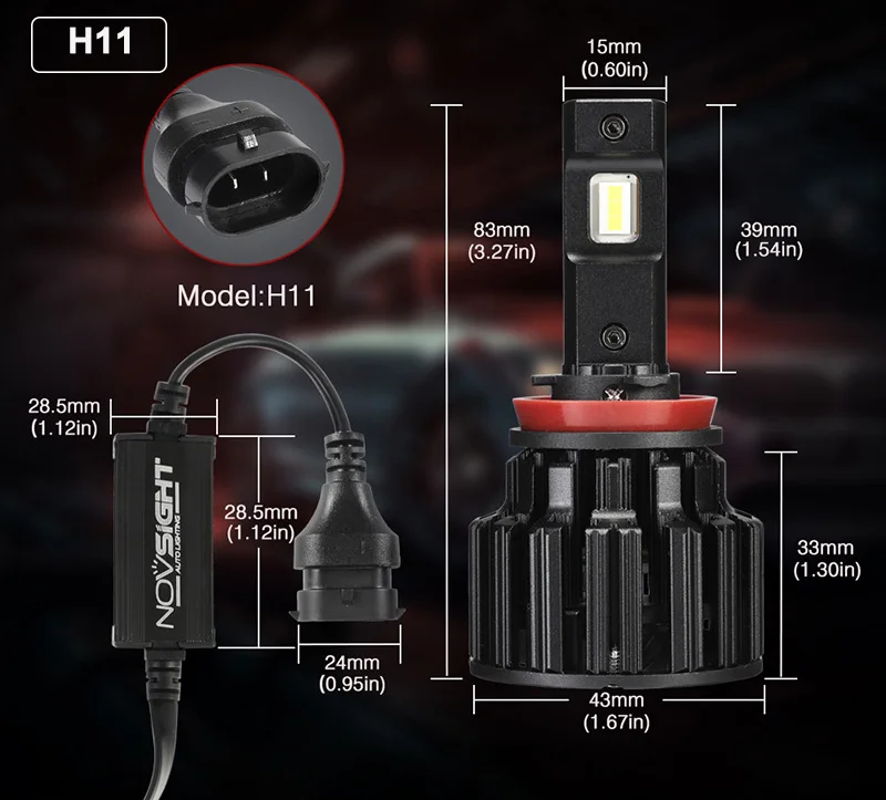 Novsight автомобильный светильник 100 Вт 20000лм 6000 К H4 H7 H11 светодиодный головной светильник 9005 HB3 9006 HB4 Авто Blub супер яркий DC 11 V-30 V Automotiv лампа