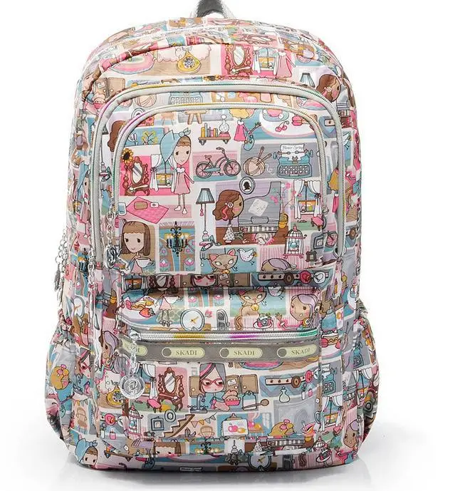Женский Модный высококачественный рюкзак туристический рюкзак женские сумки школьные повседневные Водонепроницаемые рюкзаки подарок для девочки - Цвет: Бежевый