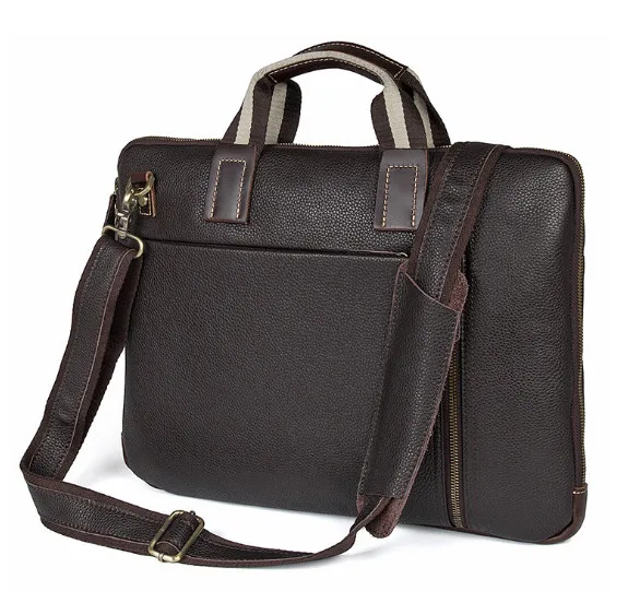 Men's Business handBag Litchi Genuine Leather Bag 15.6\ Men's Business handBag Litchi Genuine Leather Bag 15.6\