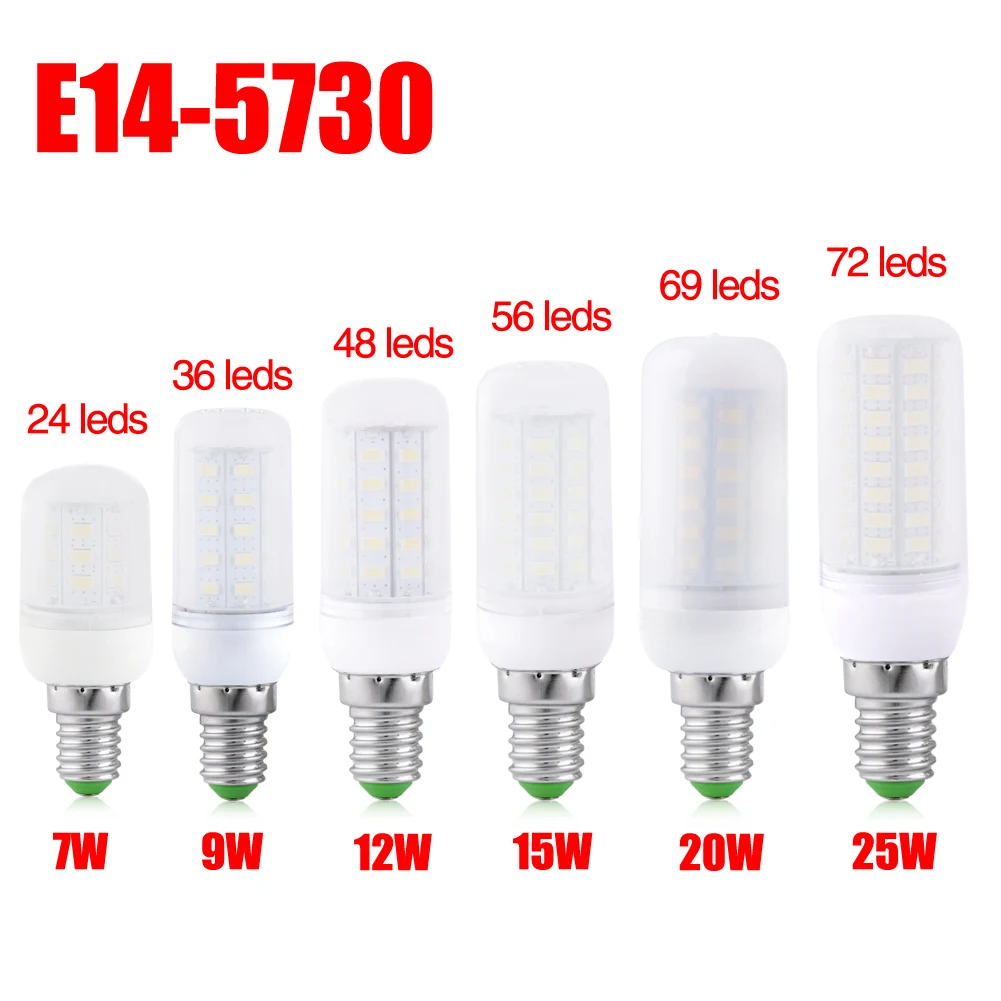 TSLEEN 10x Высокая яркость 5730 SMD E27 G9 светодиодный кукурузная лампа E14 B22 GU10 молочно-белый 110V 220V 7 Вт, 9 Вт, 12 Вт, 15 Вт, 20 Вт, 25 Вт Светодиодный светильник