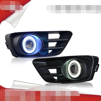 

High Quality Superb COB Angel Eyes Halo FogLights Projector Lens With Black Fog Cover For Honda Gerui