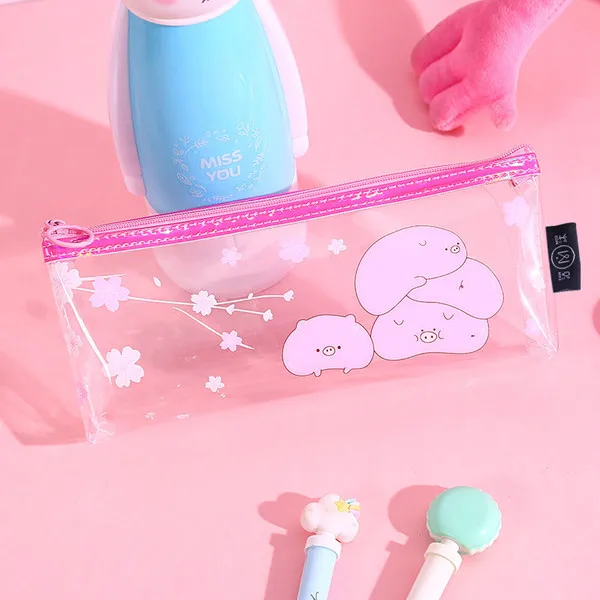 S Пенал для карандашей для девочек-подростков kalemlik прозрачный estuche escolar Kawaii школьные принадлежности Пенал estuches kalem kutusu box - Цвет: S