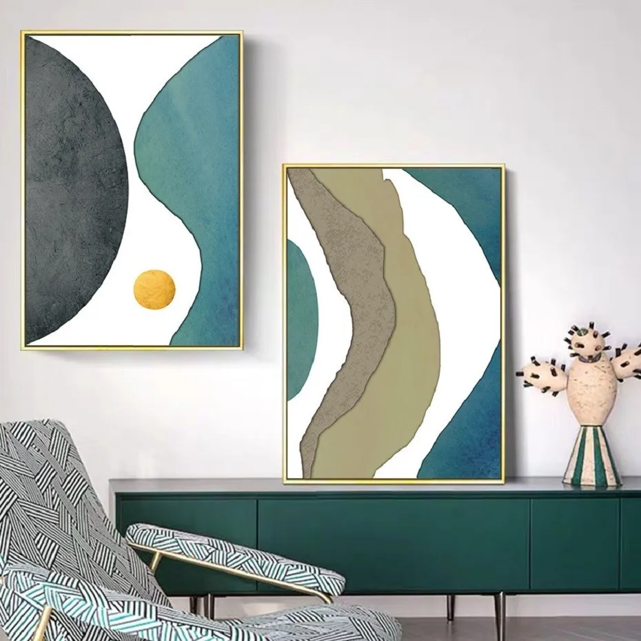 Abstract Striped Geometric Scandinavia Canvas Painting Posters Prints Wall Art Pictures for Office Living Room Home Decor | Дом и сад